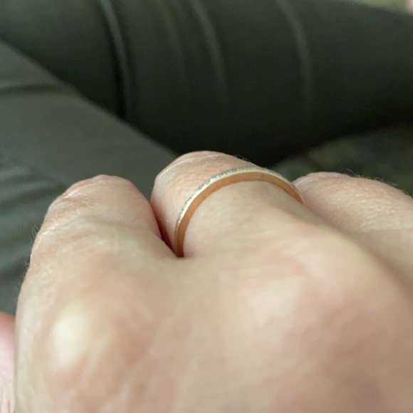 Real DIAMONDS & 14K ROSE GOLD pave diamond band ring size 6 💯 jewelry diamond - Picture 4 of 14